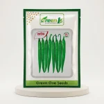 Prime F1 Hybrid Chili Seeds by Green One Seeds with dark green long chili variety.